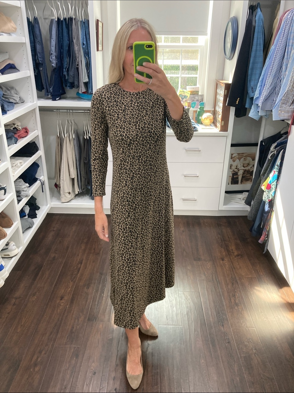 Tuckernuck Leopard Print Midi Dress XS